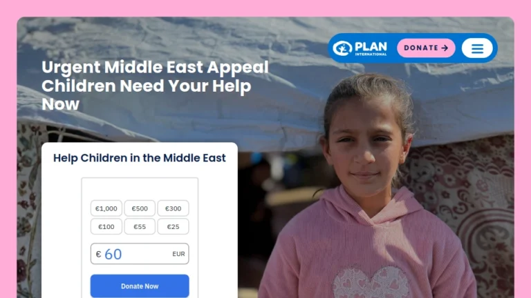 Middle East charity appeal image. Young girl in need of assistance. Donate now to help children in crisis.